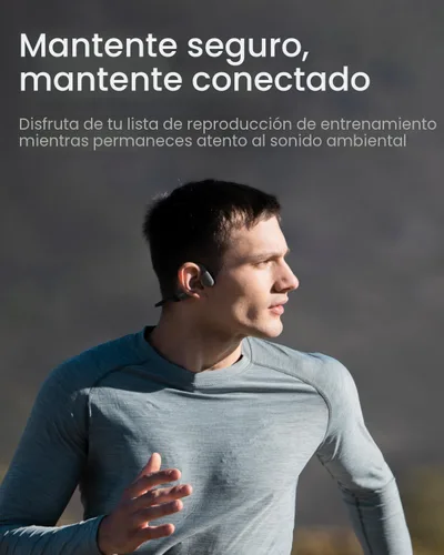 Miniatura 4 de SHOKZ OpenRun Mini - Auriculares de conducción ósea de oído abierto, auriculares deportivos inalámbricos con Bluetooth para correr y entrenar, Negro
