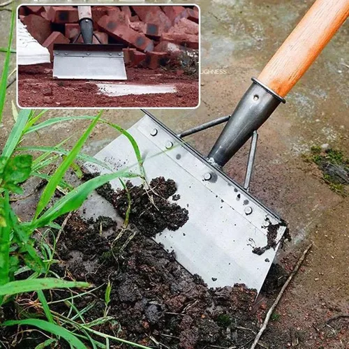 Miniatura 3 de Pala de limpieza multifuncional, pala cuadrada para jardín, pala de limpieza de jardín de acero al manganeso, pala plana, herramienta de jardín 9.8