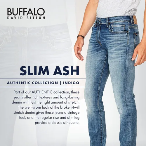 Miniatura 3 de Buffalo David Bitton Men's Slim Ash Jeans