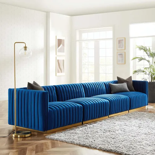 Miniatura 95 de Modway Conjure Seccional, Oro Negro