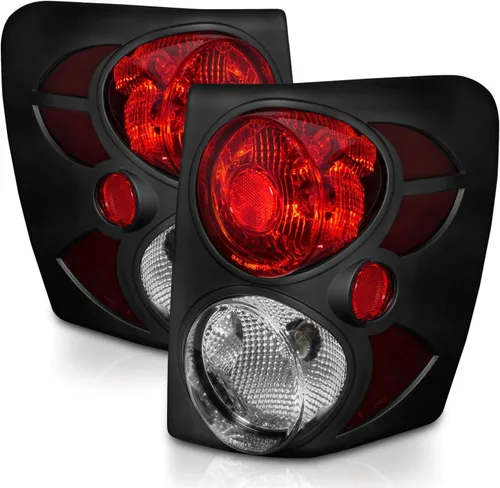 Miniatura 3 de AmeriLite Conjunto de luces traseras de freno de repuesto en negro 3D con relieve para 99-04 Jeep Grand Cherokee - Lado del pasajero y del conductor