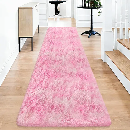 Miniatura 77 de Alfombras de pasillo beige de 2 x 6 pies para dormitorio, sala de estar, alfombra de felpa suave y esponjosa, alfombra de pasillo para pasillos