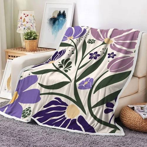 Miniatura 6 de Manta retro de los años 70 con diseño de hongos florales de mediados de siglo, manta de franela suave, ligera, regalos de felpa para mujeres