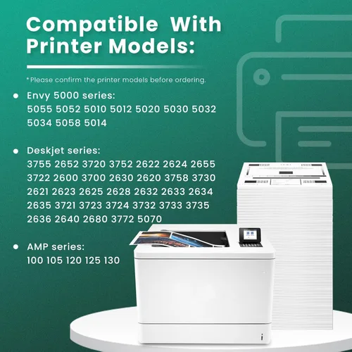 Miniatura 2 de GREENBOX Cartuchos de tinta 65XL remanufacturados de alto rendimiento para cartuchos de tinta HP 65 65XL para Envy 5055 5052 5010 5012 DeskJet 3755