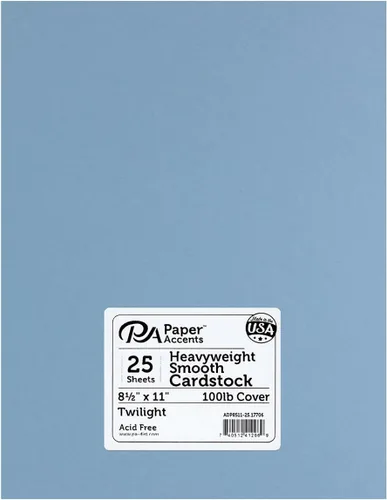 Miniatura 12 de PA Paper Accents - Cartulina suave pesada de 8.5 x 11 pulgadas, color azul, papel de cartulina de color de 111 libras para hacer tarjetas, álbumes
