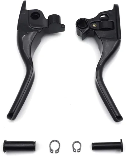 Miniatura 8 de HongK- 1 juego de palancas de mano cortas de embrague de freno negro compatibles con H-D 2008-2013 Touring Trike motocicleta reemplazo de aluminio