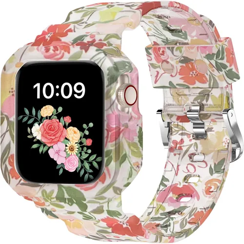 Miniatura 54 de XYF Compatible con correas cristalinas para Apple Watch de 1.929 in, 1.811 in, 1.772 in, 1.732 in, 1.654 in, 1.614 in, 1.575 in, 1.496 in, funda