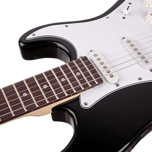 Miniatura 7 de Guitarra eléctrica de diapasón de palisandro de 39 pulgadas, kit de guitarra eléctrica para principiantes de cuerpo sólido de tamaño completo