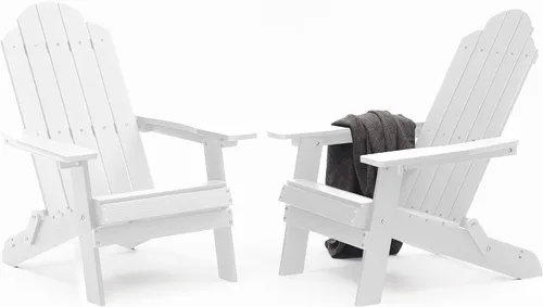 Miniatura 27 de MXIMU Folding Adirondack Chair for Outdoor: Easy Assembly and Comfortable Adirondack Chairs - Foldable Composite Fire Pit Chairs - All Weather