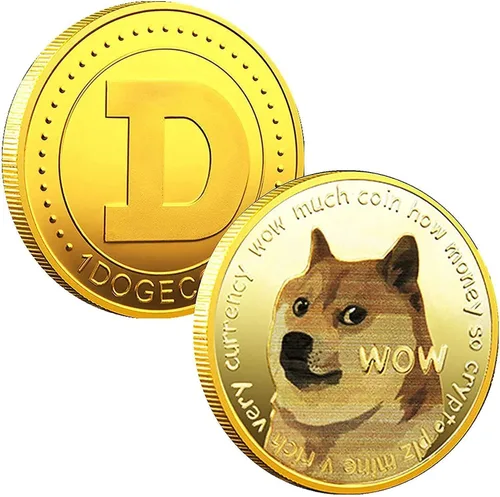 Miniatura 2 de Dogecoin Moneda conmemorativa 2021 de 2 piezas de 1 onza chapada en oro, plateada, monedas coleccionables de edición limitada Dogecoin con cubierta