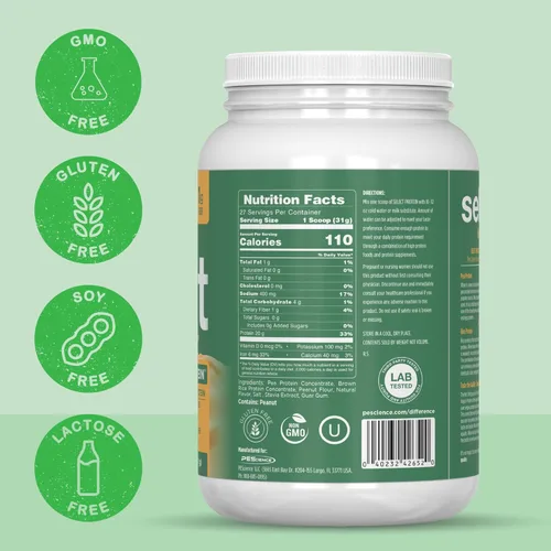 Miniatura 6 de PEScience Select Polvo de Proteína Vegana, Proteína en Polvo a Base de Plantas, Sabor Increíble, Textura Suave, Mezcla de Guisante y Arroz Integral