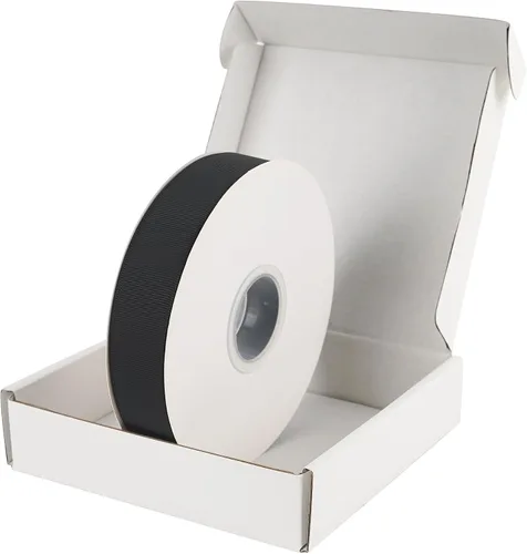 Miniatura 8 de MEEDEE Cinta de grogrén negra de 1 pulgada, 50 yardas por rollo, cinta negra gruesa para suministros de lazos para el cabello, cintas finas