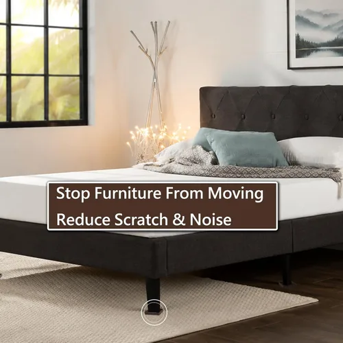 Miniatura 3 de Copas cuadradas de goma para muebles de 3 x 3, almohadillas antideslizantes para muebles, tapones de cama con agarre, protegen cualquier suelo