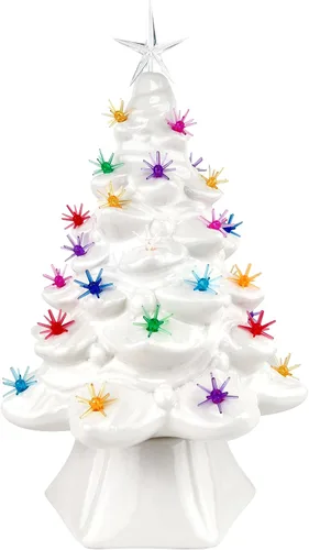 Miniatura 3 de National Artcraft Sputnik - Adornos de cerámica para árbol de Navidad, 25 unidades Sputnik - Oro