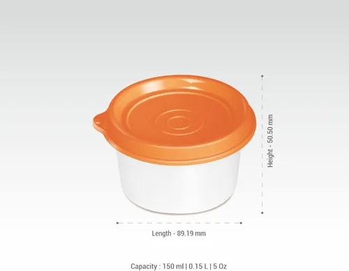 Miniatura 3 de Recipiente para condimentos con tapas, paquete de 8, 5 onzas. Recipiente para aderezo de ensalada para llevar, pequeños recipientes