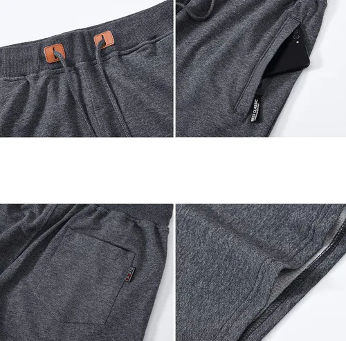 Miniatura 3 de QPNGRP - Pantalones cortos para hombre con cierre de cordón, cintura elástica