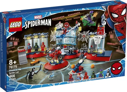 Miniatura 4 de LEGO Marvel Spider-Man Attack on The Spider Lair 76175 - Juguete de construcción genial, con la sede de Spider-Man; incluye Spider-Man, Duende Verde