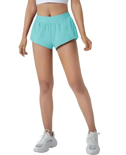 Miniatura 5 de Aurefin Pantalones cortos para correr para mujer de secado rápido ligeros con bolsillo con cremallera