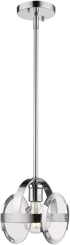 Miniatura 2 de Golden Lighting 2635-M1L CH Amari Mini Colgante Humedo, Cromo