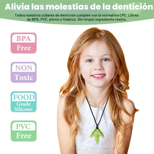 Miniatura 3 de MISSLILI Collares sensoriales masticables para masticadores agresivos, masticadores de silicona para autismo, TDAH, terapia motora oral y dentición