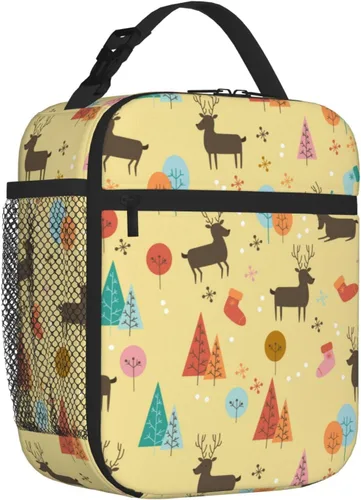 Miniatura 10 de Bolsa de almuerzo divertida para niños con pelotas deportivas, bolsa reutilizable para baloncesto, fútbol, fútbol americano y béisbol, lonchera