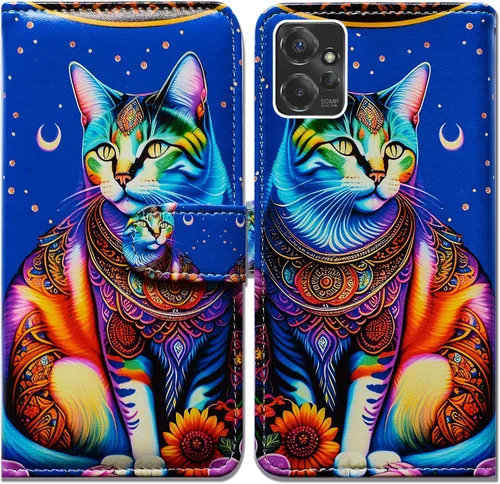 Miniatura 26 de Bcov Funda para Moto G Power 5G, diseño de pájaro negro y verde con tapa para teléfono con ranura para tarjetas, soporte para Motorola Moto G Power