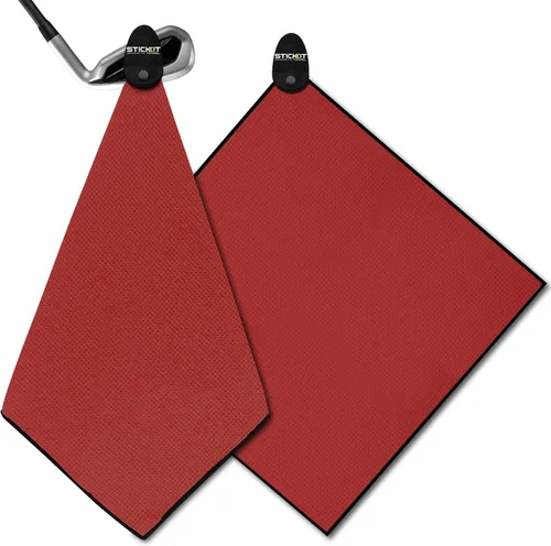 Miniatura 17 de STICKIT Toalla de golf magnética – Ultra absorbente con tejido de gofre de microfibra – Toalla de golf con imán para bolsas, palos y carritos