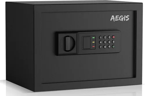 Caja fuerte electrónica AEGIS de 0,8 pies cúbicos - Caja fuerte de seguridad con teclado digital para el hogar/oficina, caja de efectivo de acero