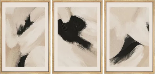 Miniatura 114 de SIGNFORD Impresión en Lienzo Enmarcado Conjunto de Arte de Pared Arte Abstracto Terroso en Tonos Marrón Profundo y Beige Arte Moderno Decorativo