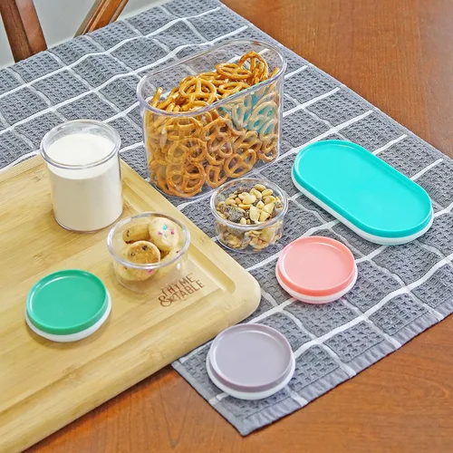 Miniatura 6 de Southern Homewares Contenedores apilables para almacenamiento de alimentos, juego de 4, organizadores de despensa de plástico para almacenamiento