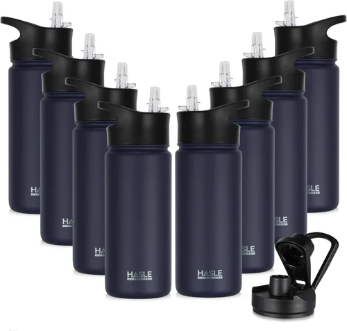 Miniatura 16 de HASLE OUTFITTERS Botella de agua aislada de 16 onzas para niños, botella de agua de acero inoxidable de doble pared al vacío, a prueba de fugas