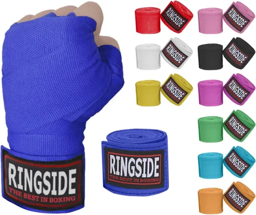 Miniatura 22 de Ringside Mexican Style Boxing Hand Wraps (Pairs) - 180" Semi-Elastic Cotton Blend Wrist Support with Thumb Loop for MMA, Muay Thai, Kickboxing