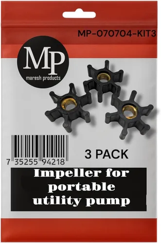 Miniatura 5 de MP Maresh Products Impulsor de repuesto para bomba portátil de transferencia de agua – Reemplazo para bomba probada 360/365, 3MPU, Submarine