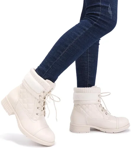 Miniatura 42 de STQ Botas de combate con cordones para mujer