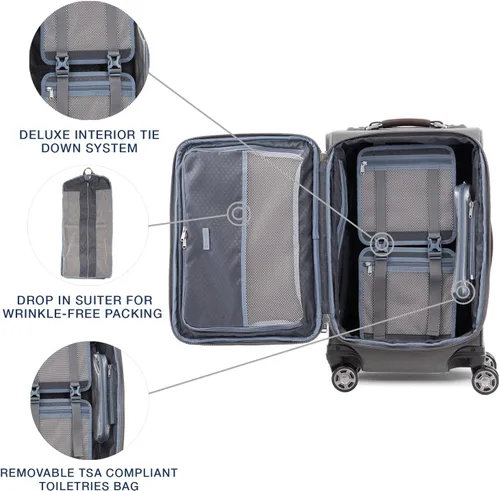 Miniatura 5 de Travelpro Platinum Elite-Softside - Maletas expansible con ruedas giratorias, Gris Vintage), 409186105