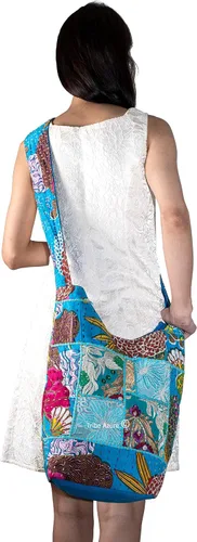 Miniatura 13 de Tribe Azure - Bolso bandolera de lona para mujer, estilo hobo, floral, para verano, bohemio
