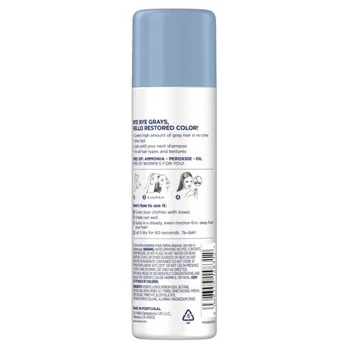 Miniatura 10 de Clairol Spray de coloración temporal para retoque de raíz, color de cabello negro, paquete de 1