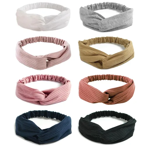 Miniatura 62 de DRESHOW Paquete de 8 diademas anudadas para mujer, con tiras cruzadas, antideslizantes, bohemias, trenzadas, accesorios para el cabello
