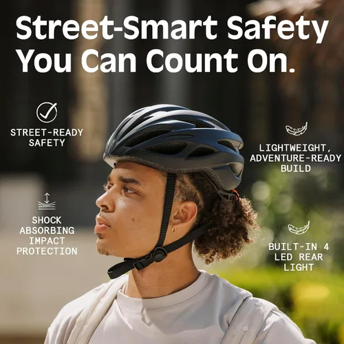 Miniatura 3 de Casco Retrospec Silas para Bicicleta de Carretera con 24 Ventilaciones y Luz de Seguridad LED Integrada - Protección Ciclista Ajustable para Adultos