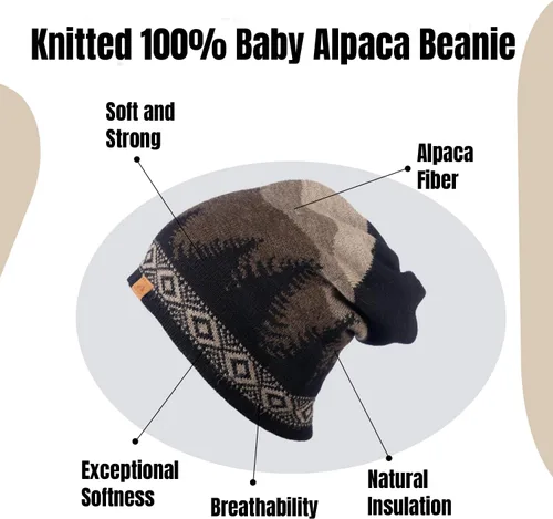 Miniatura 7 de Gorro de punto 100% alpaca bebé, polaina para el cuello, bufanda