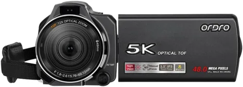 Miniatura 2 de ORDRO XV80 Videocámara 5K 48MP UHD 1080P 60fps Zoom óptico 12X para YouTube, visión nocturna IR 40X Zoom digital 3.5 "Pantalla táctil Vlog Cámara