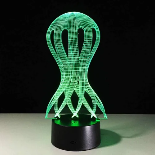 Miniatura 5 de Luz de medusa de pulpo, luz nocturna creativa USB 3D, lámpara de mesa para dormir, iluminación decorativa
