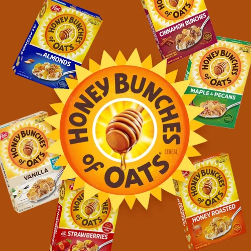 Miniatura 9 de Honey Bunches of Oats Almendra, saludable para el corazón, bajo en grasa, hecho con cereales integrales, caja de 12 onzas (paquete de 3)