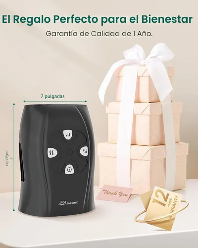 Miniatura 8 de Snailax Masajeador de Manos con Calor y Compresión, Vibración, Masajeador de Manos Inalámbrico para Artritis, Túnel Carpiano, Regalos para Mujeres
