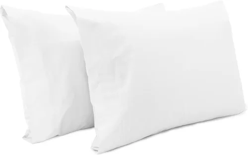 Miniatura 24 de Superity Linen Fundas de almohada de tamaño estándar, cerramiento abierto, paquete de 2, 100% algodón suave y cómodo, color azul