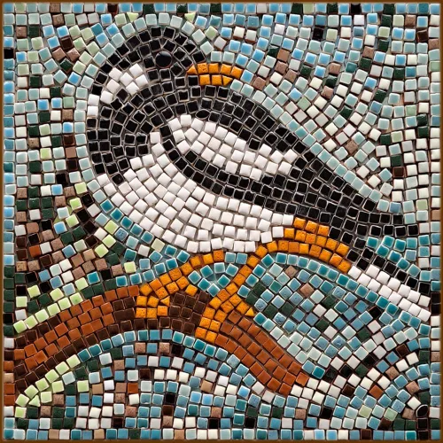 Miniatura 21 de Mosaicos hechos a mano fáciles con nuestro kit de manualidades de mosaico para adultos, delfín cuadrado de 7 pulgadas (20cm)