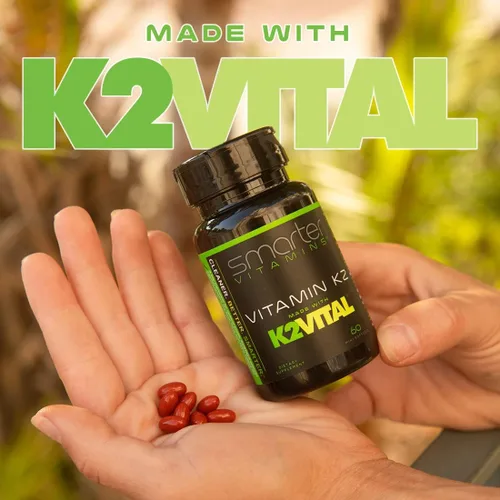 Miniatura 2 de Smarter Vitamina K2 MK7 100mcg fabricada con K2VITAL y col rizada para la salud ósea y apoyo cardiovascular K-2 MK-7 ayuda a utilizar calcio