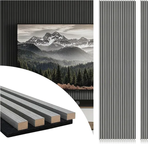 Miniatura 8 de CONCORD WALLCOVERINGS ™ Paneles de pared de madera, chapas 3D acústicas absorbentes de sonido para reducción de ruido e insonorización, cine