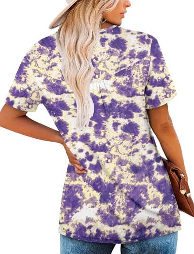 Miniatura 4 de ROSELINLIN - Camisas de manga corta para mujer, ajuste holgado, tops de verano para leggings