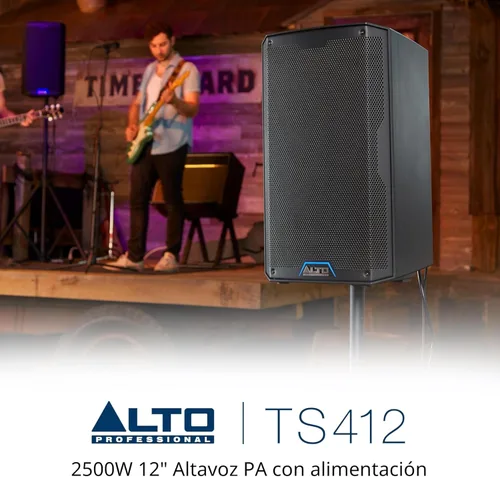 Miniatura 11 de ALTO TS412 - Altavoz PA de 2500 W de 12" con mezclador de 3 canales, transmisión Bluetooth, vinculación inalámbrica de altavoces, aplicación DSP